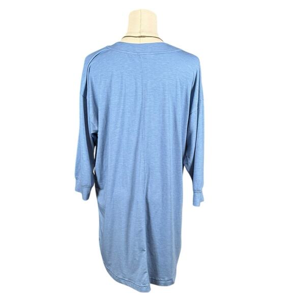 Athleta Tranquility Oversized Tunic Top Heritage Blue Long Sleeve Women’s Small - Picture 2 of 11